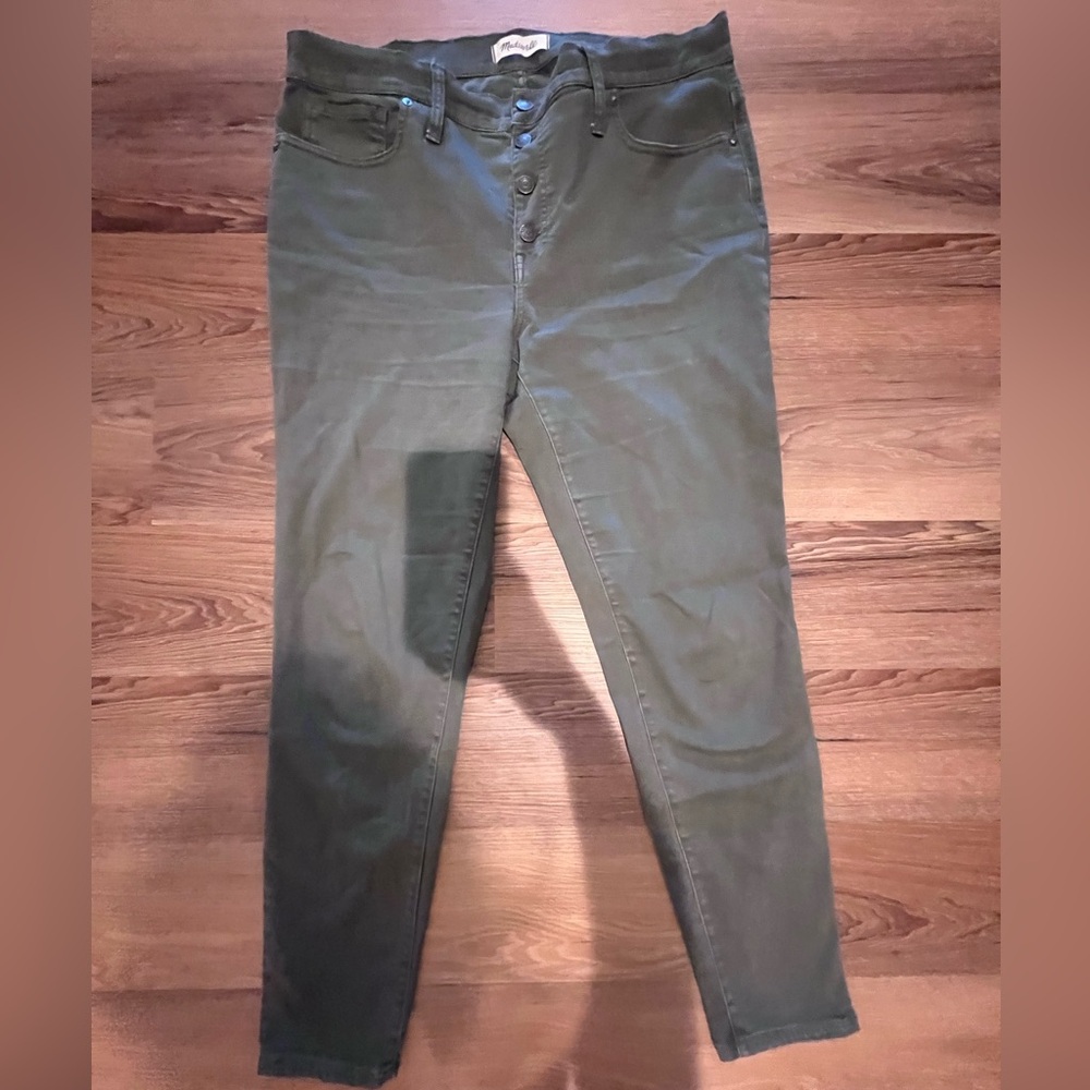Madewell camo green skinny pants size 33